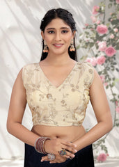 LUBA Ruffle Crop Blouse with Elegant Embroidery - LUBA