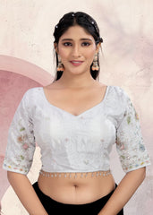 LUBA Ruffle Crop Blouse with Elegant Embroidery - LUBA