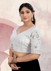 LUBA Ruffle Crop Blouse with Elegant Embroidery - LUBA