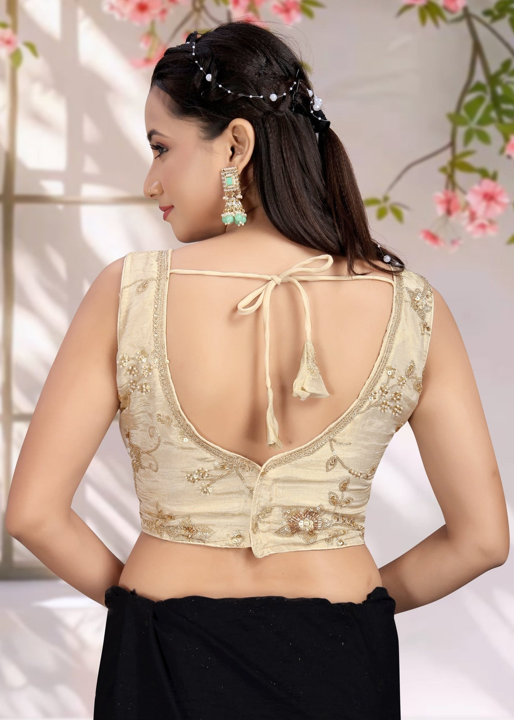 LUBA Ruffle Crop Blouse with Elegant Embroidery - LUBA