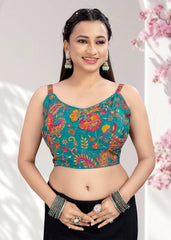 Ruffle Crop Blouse with Elegant Embroidery - LUBA