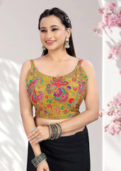 Ruffle Crop Blouse with Elegant Embroidery - LUBA