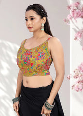 Ruffle Crop Blouse with Elegant Embroidery - LUBA