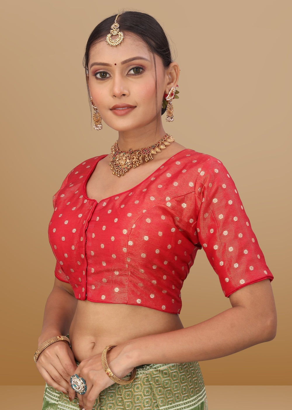 GAJARI PINK JACQUARD BLOUSE - LUBA