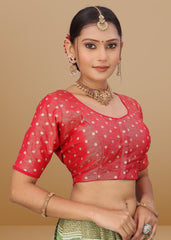 GAJARI PINK JACQUARD BLOUSE - LUBA