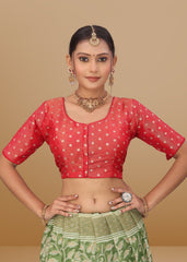 GAJARI PINK JACQUARD BLOUSE - LUBA