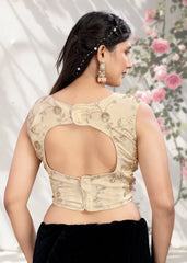 GOLDEN | HEAVY COSMOS | BEADS EMBROIDERY WORK BLOUSE - LUBA