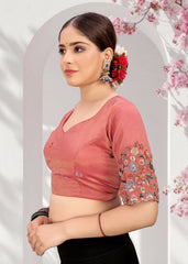 LUBA Elegant Cut - Out Back Blouse with Beadswork Sleeves - LUBA