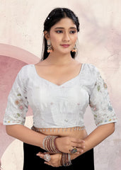 LUBA Ruffle Crop Blouse with Elegant Embroidery - LUBA