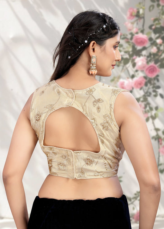 LUBA Ruffle Crop Blouse with Elegant Embroidery - LUBA