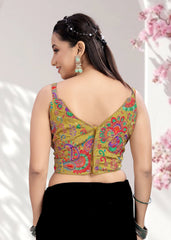 Ruffle Crop Blouse with Elegant Embroidery - LUBA