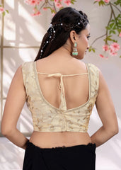 Ruffle Crop Blouse with Elegant Embroidery - LUBA