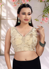 Ruffle Crop Blouse with Elegant Embroidery - LUBA