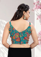 Ruffle Crop Blouse with Elegant Embroidery - LUBA