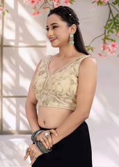 Ruffle Crop Blouse with Elegant Embroidery - LUBA